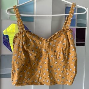 ABERCROMBIE CROP FLORAL TANK TOP BUSTIER